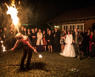 Feuershow zur Hochzeit München Hochzeitsfeuerwerk München